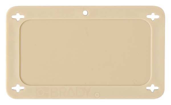 Blank Tag, 1-1/2 x 3 In, Tan, Plstc