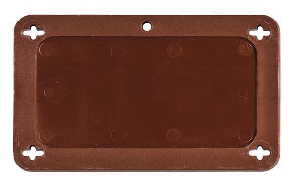Blank Tag, 1-1/2 x 3 In, Br, Plstc