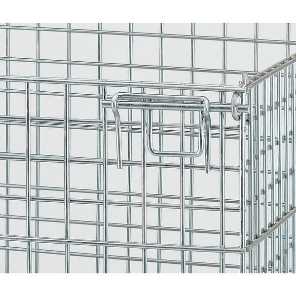 Silver Collapsible Bulk Container, Steel, 24.3 cu ft Volume Capacity