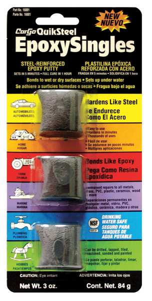 1.75 oz. Quiksteel Gray Putty