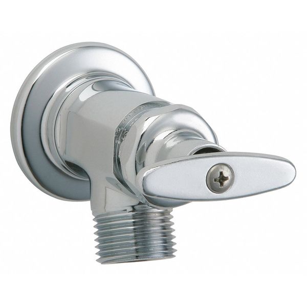 Single Hole Mount, 1 Hole Straight Sill Faucet, Polished chrome