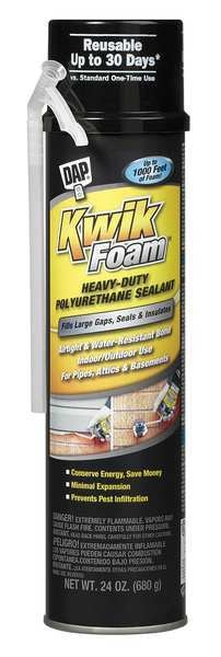 Multipurpose/Construction Spray Foam Sealant, 20 oz, Aerosol Can, Tan, 1 Component