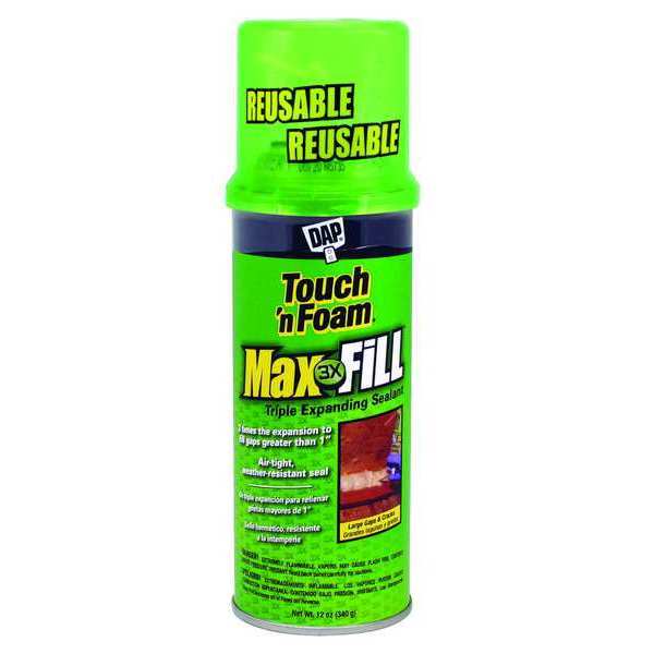 Multipurpose/Construction Spray Foam Sealant, 12 oz, Aerosol Can, Tan, 1 Component