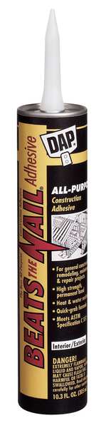 Construction Adhesive, Beats The Nail Series, Gray, 28 oz, Cartridge