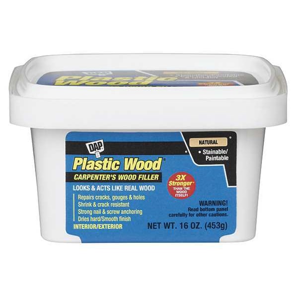Wood Filler 16 oz Size, Pail Natural Plastic Wood