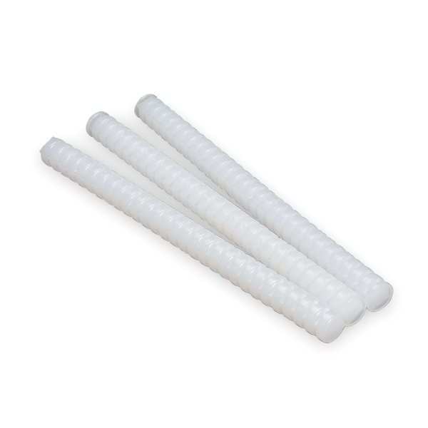 Hot Melt Adhesive, Clear, 5/8 in Diameter, 8 in Length, 40 sec Begins to Harden