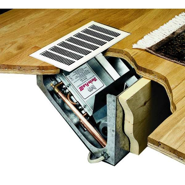 Hydronic Heater In Floor Cabinet, Recess