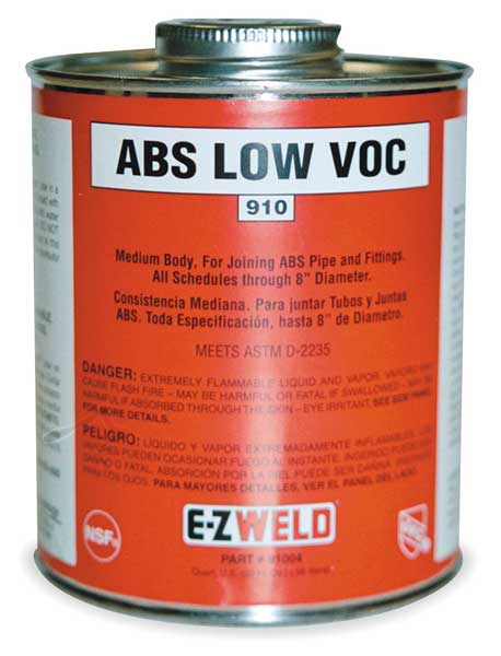 Cement, 8 Oz, Black, ABS