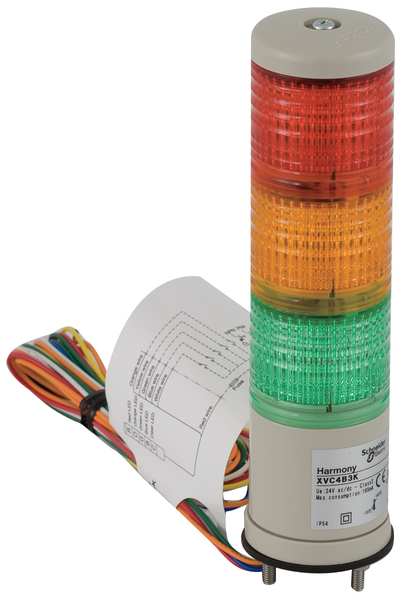 Tower Light, 40mm, Steady, 0.08A, Red, Org, Gr
