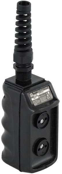Pendant Push Button Station, 2NO, Black