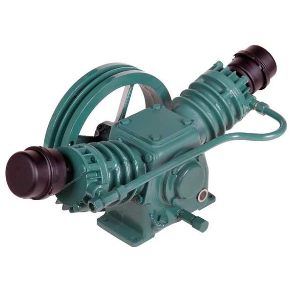 Air Compressor Pump, 1 hp, 1 Stage, 16 oz Oil Capacity, 2 Cylinder