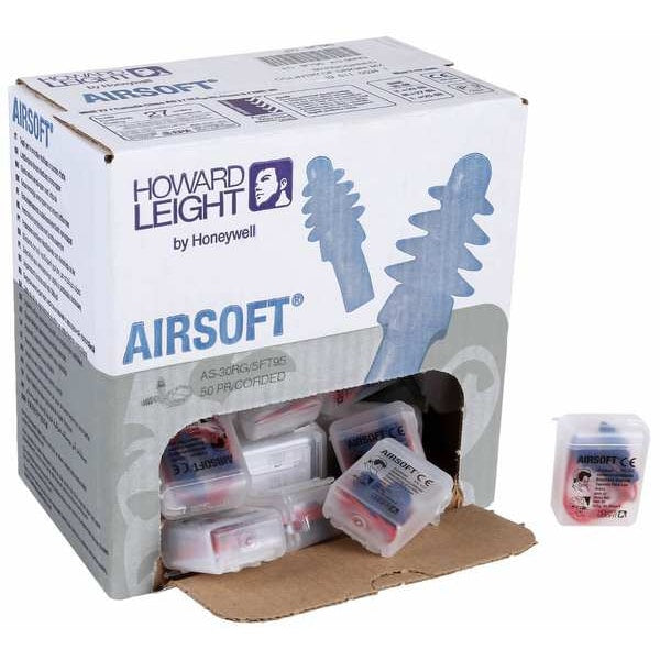 Reusable Corded Ear Plugs, Flanged Shape, 27 dB, 50 Pairs, Blue