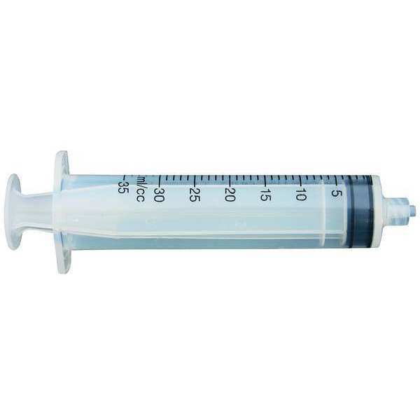 Dispensing Syringe, 50 mL, Manual, Luer Lock, High Density Polypropylene, Translucent, 10 Pack