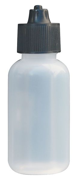 Bottle, - Length, Low Density Polyethylene 5 PK Translucent Body/Black Cap