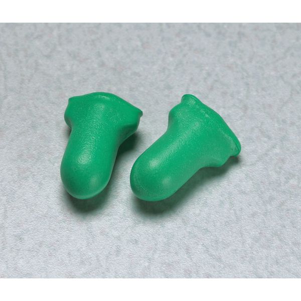 Max Lite, Disposable Uncorded Earplugs, Foam, Contoured-T Shape, 30 dB NRR, Green, 200 Pairs/Box