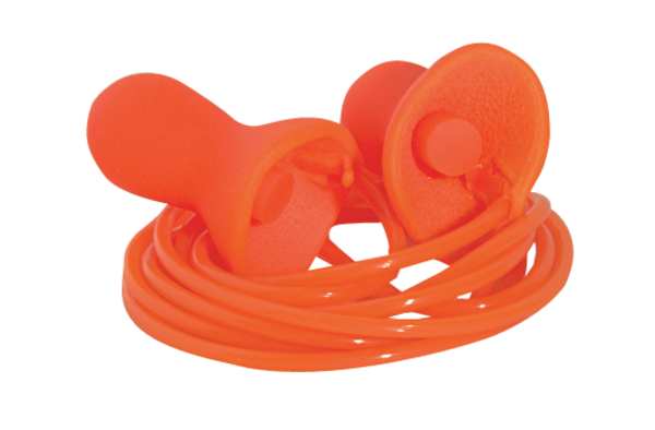 Quiet Reusable Corded Ear Plugs, Bell Shaped, NRR 26 dB, M, Orange, 100 Pairs