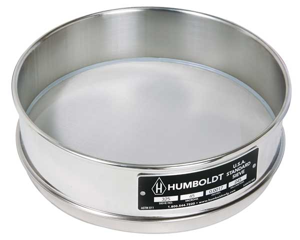 Sieve, 8 in, SS Frame, SS Mesh, No. 8
