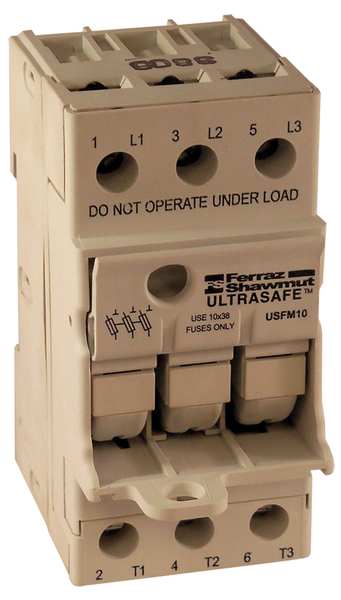 Fuse Block, Midget and CC Class, 30A, 3 Pol