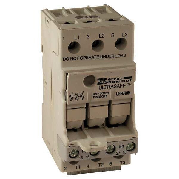 Fuse Block, Midget and CC Class, 30A, 3 Pol
