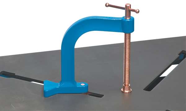 X-Clamp, 2-1/2 W x 8-1/2 D x 10 H, Blue
