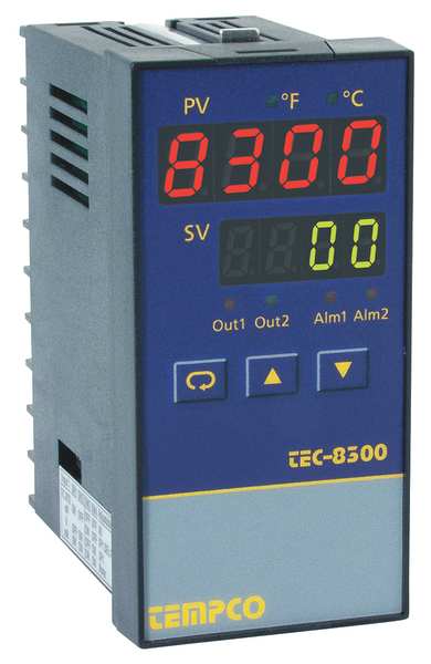 Temp Ctrl, 90-264VAC, 1/8Din, SSR/2 Relay