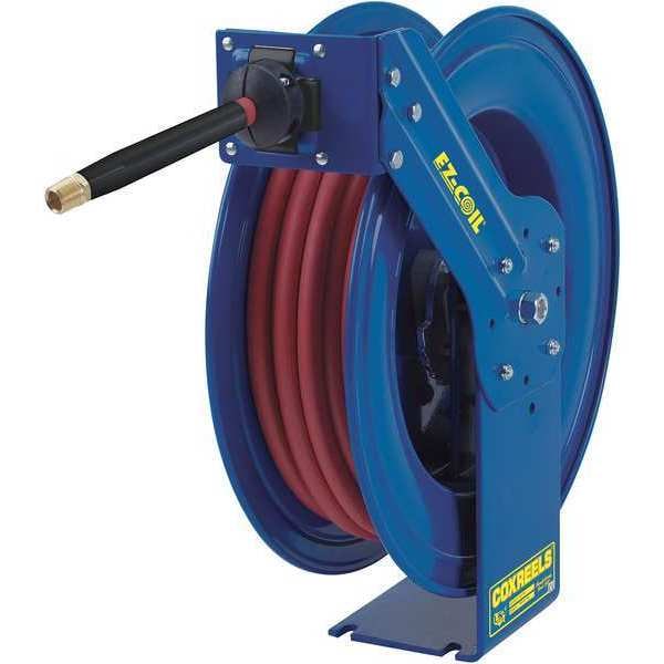 Spring Return Hose Reel, 1/2 in Hose Dia., 50 ft Length, 300 psi
