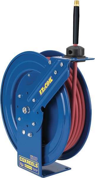 Spring Return Hose Reel, 1/4 in Hose Dia., 25 ft Length, 300 psi