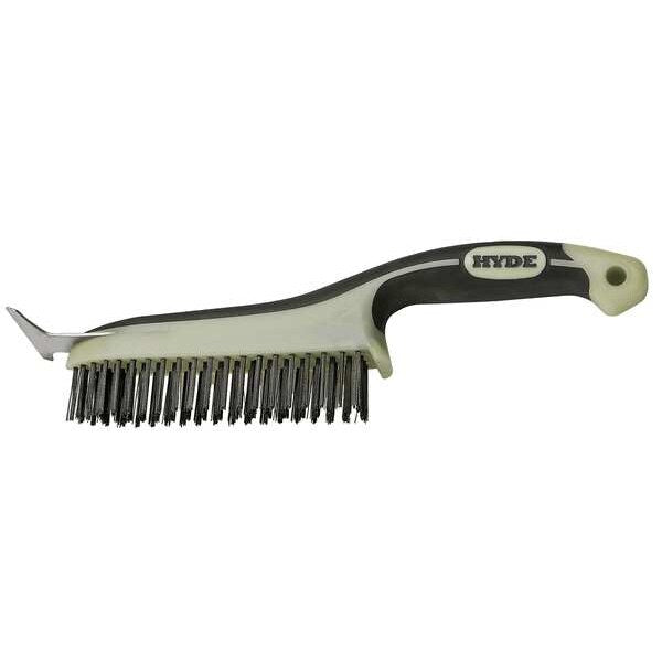 Wire Brush w/Scraper, 12 1/2 In
