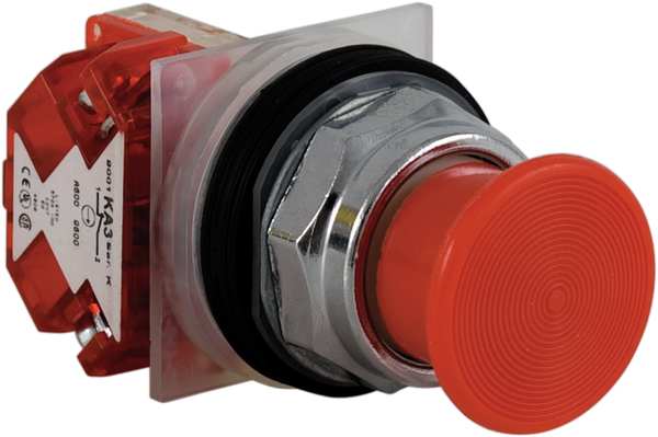 Non-Illuminated Push Button, 30 mm, 1NC, Red