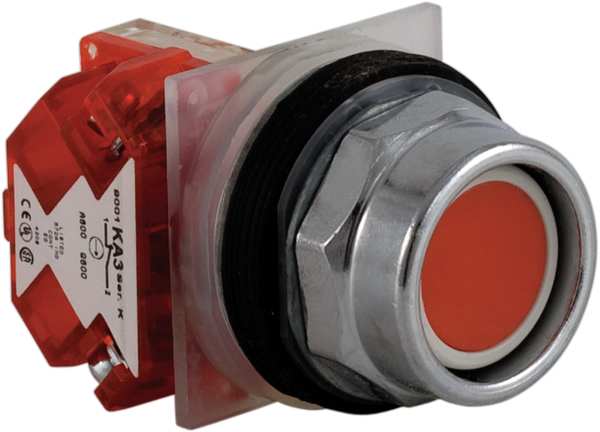 Non-Illuminated Push Button, 30 mm, 1NC, Red