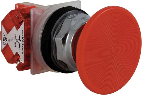 Non-Illuminated Push Button, 30 mm, 1NC, Red