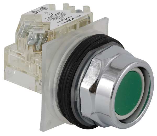 Non-Illuminated Push Button, 30 mm, 1NO/1NC, Green