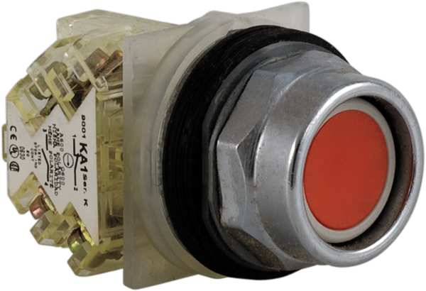 Non-Illuminated Push Button, 30 mm, 1NO/1NC, Red