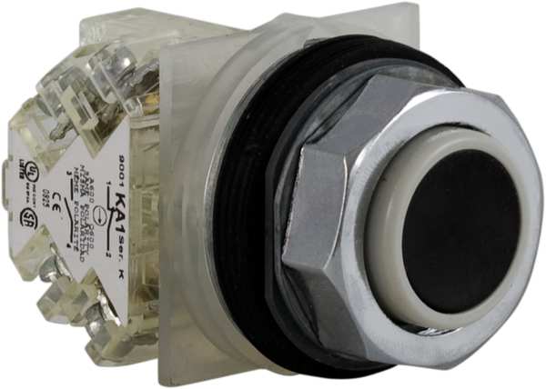 Non-Illuminated Push Button, 30 mm, 1NO/1NC, Black