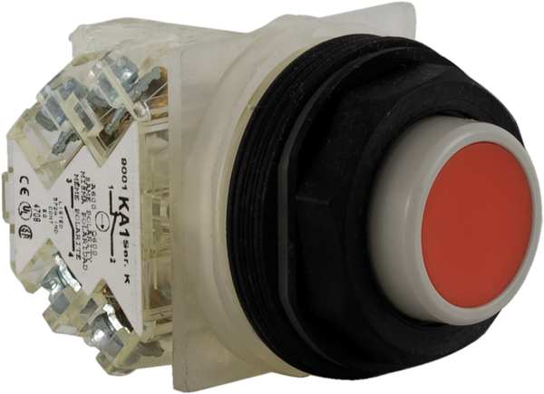 Non-Illuminated Push Button, 30 mm, 1NO/1NC, Red