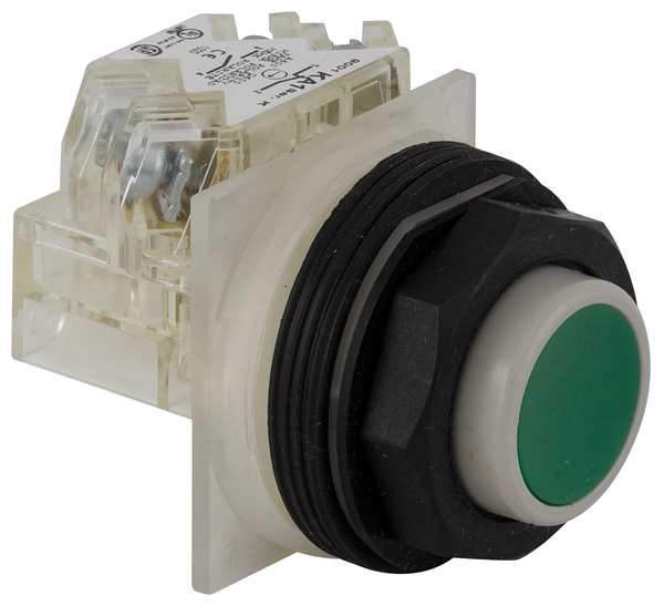 Non-Illuminated Push Button, 30 mm, 1NO/1NC, Green