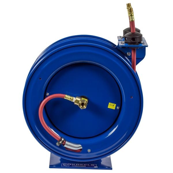 Combination Air/Water Reel, 1/4 in Hose Dia., 50 ft Length, 300 psi