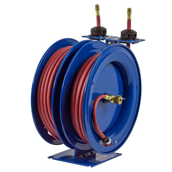Combination Air/Water Reel, 3/8 in Hose Dia., 25 ft Length, 300 psi
