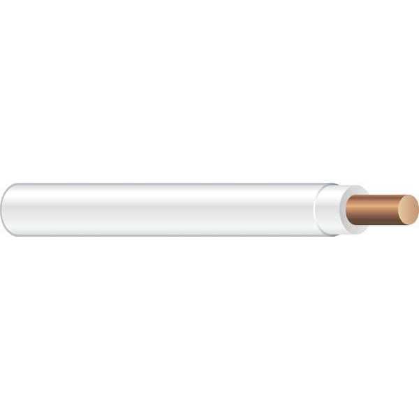 Building Wire, THHN, 12 AWG, 2,500 ft, White, Nylon Jacket, PVC Insulation