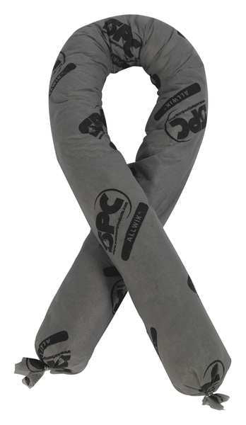 Sorbents, 12 gal/pk; 1 gal/sock, Universal Absorbed, Gray, Polypropylene, 12 PK