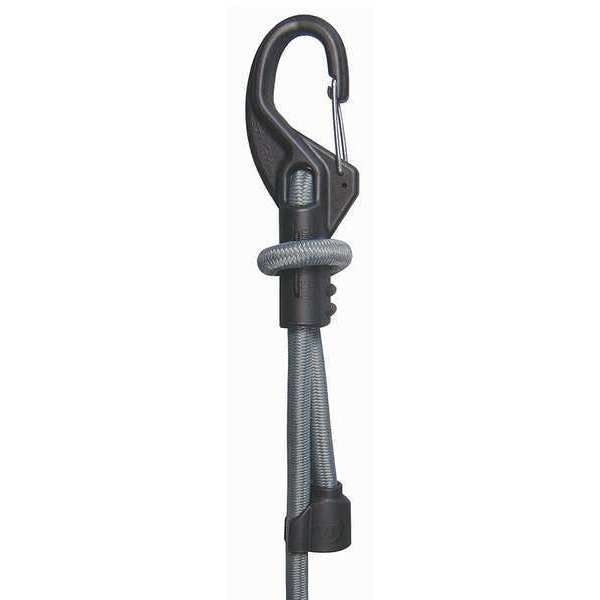 Bungee Cord, Carabiner, 10 In.L, 23/64 In.D