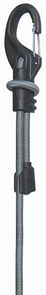 Adjustable Bungee Cord, Carabiner, 28 In.L