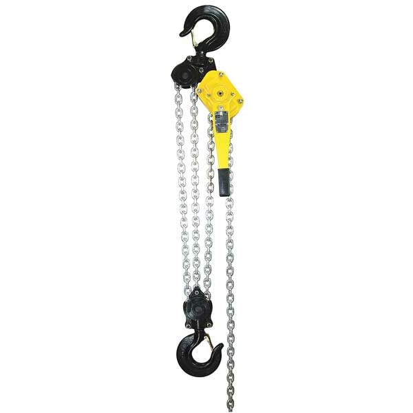Lever Chain Hoist, 18,000 lb Load Capacity, 5 ft Hoist Lift, 2 1/4 in Hook Opening