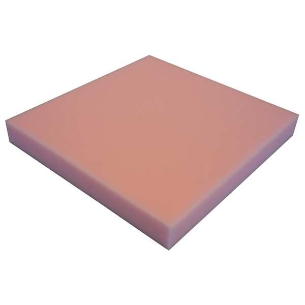 Foam Sheet, Open Cell, 54 in W, 82 in L, 3/8 in Thick, Pink