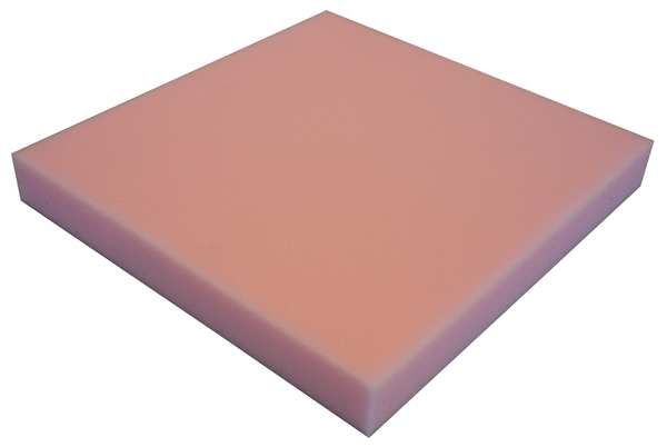 Foam Sheet, Open Cell, 36 in W, 36 in L, 3/8 in Thick, Pink