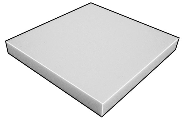 Foam Sheet, Open Cell, 36 in W, 36 in L, 3/8 in Thick, Pink