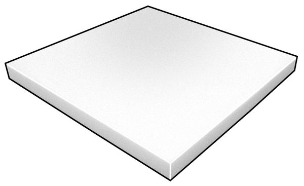 Foam Sheet, Crosslink, 12 in W, 12 in L, 3/4 in Thick, White