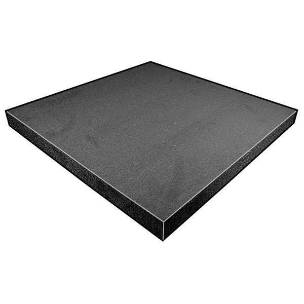 Foam Sheet, Crosslink, 12 in W, 12 in L, 1/2 in Thick, Charcoal