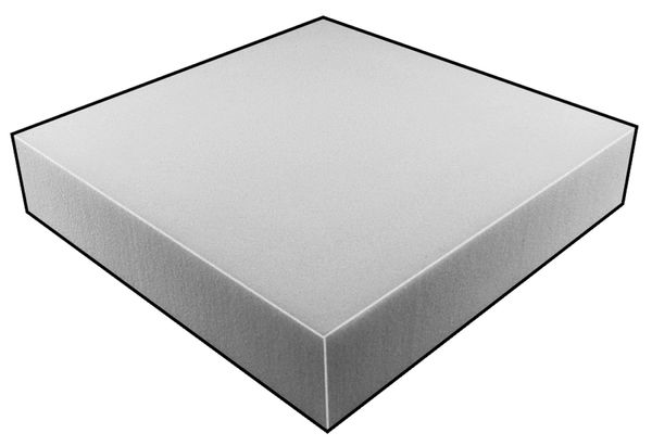Foam Sheet, Open Cell, 24 in W, 24 in L, 1 1/2 in Thick, Natural