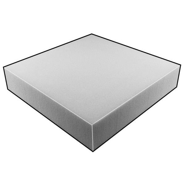 Foam Sheet, Open Cell, 24 in W, 24 in L, 1/2 in Thick, Natural